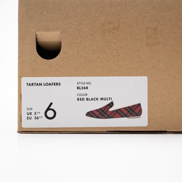NEW J. Crew Tartan Loafers in Red Black Multi plaid - Picture 14 of 16